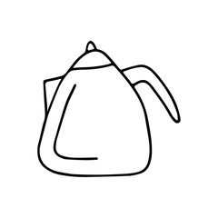 Hand drawn vector illustration of teapot.