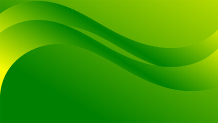 Simple wavy abstract background with yellow green gradations
