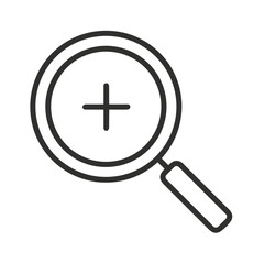 Zoom find icon symbol image vector. Ilustration of search magnifier icon image design