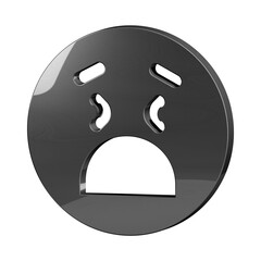 This is a beautifully designed 3D anguished icon with a beautiful metallic texture.