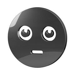 Fototapeta premium This is a beautifully designed 3D rolling eyes icon with a beautiful metallic texture.