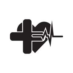 Obraz premium Art design health heartbeat medical pulse vector template