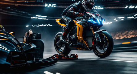 Obraz premium Super sport bike for automotive background