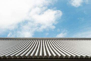 Fototapeta na wymiar Japanese traditional cultural architecture, sky background