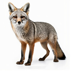 Fototapeta premium grey fox vulpes isolated on transparent background