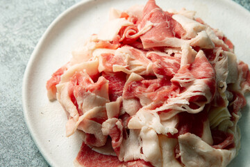 Sliced Korean Beef Brisket on a plate