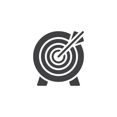 Target with arrow vector icon