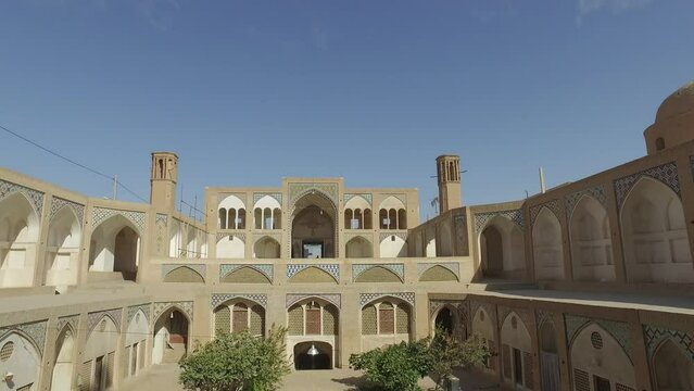 Agha Bozorg mosque with sunken courtyard Kashan Iran