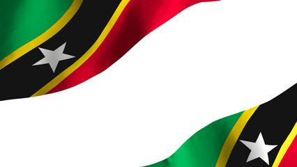 national flag background image,wind blowing flags,3d rendering,Flag of Saint Kitts and Nevis