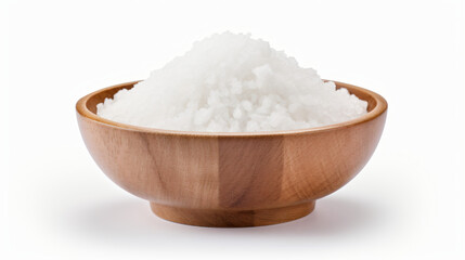 Fototapeta na wymiar Sea Salt in a bowl isolated on white background