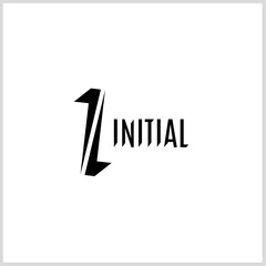 Letter I monogram logo template. Black color. Vector Illustration for Icon, Symbol, Logo etc