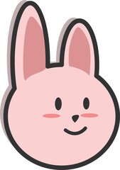 Pink Pastel Rabbit