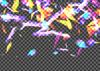 Orange Shimmer Background Transparent Vector. Twinkle Reflex Wallpaper. Violet Energy Texture. Blur Flash. Particle Decorate Card.