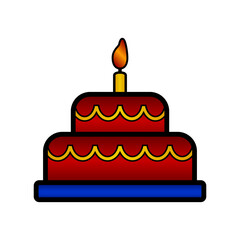 Cake icon on white.
