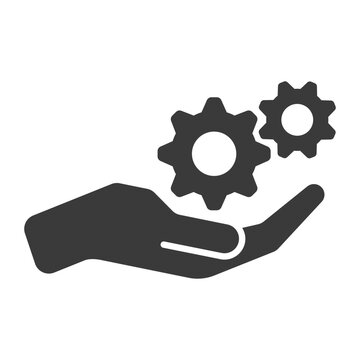 Support glyph icon isolated on white background.Vector illustration.