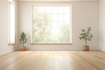 Empty light room interior