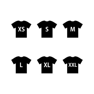  T-shirt size icon isolated on transparent background