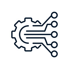 Digital transformation concept. Vector icon isolated on white background.