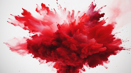 真っ赤な抽象的な爆発 Red abstract explosion. Created by generative Ai - obrazy, fototapety, plakaty