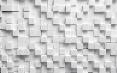Abstract background with white cubes
