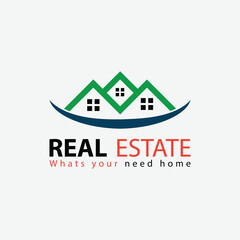 Free vector real estate logo template design