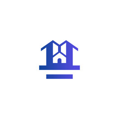 Home Building Logo Design. Real Estate Icon