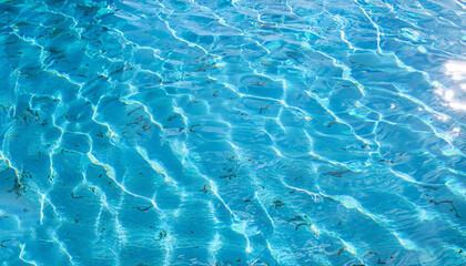 Fototapeta na wymiar Blue seawater and pool water texture