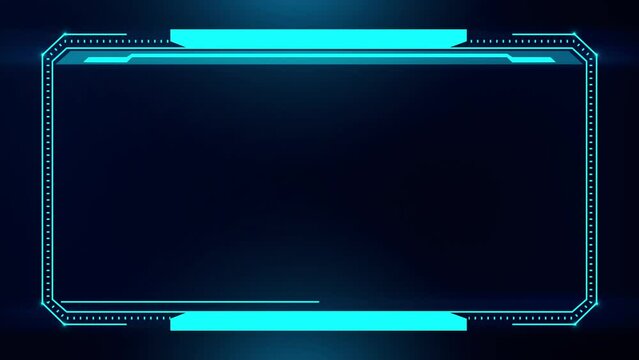 Futuristic HUD video frame Digital technology plexus lines background. Technology HUD template. Frame HUD element. HUD viewfinder Interference. Hologram VHS Noise Background In Hi Future Frame. 4K