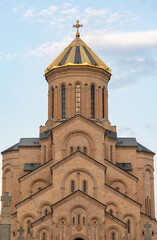 Tbilisi, Georgia - September 2nd 2022: Holy Trinity Cathedral of Tbilisi
