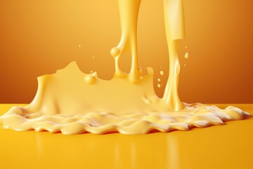 Melted cheese dairy background. Generate Ai