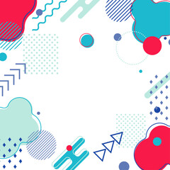 背景イラスト_メンフィス_青