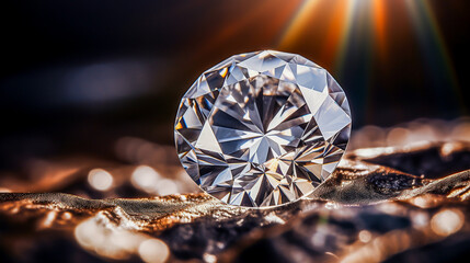 A closeup of a diamond