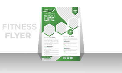 Professional Fitness Flyer Design Template. 