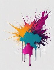 Fototapeta premium abstract watercolor background, color ink splatter 