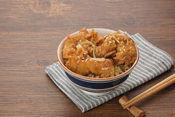 Rice Bowl with Chicken Karaage
