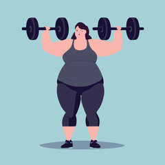 Obraz premium woman at the fitness gym doing sport body weightlifting