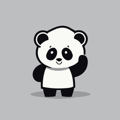 panda, bear, animal, cartoon, illustration