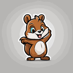 Obraz na płótnie Canvas squirrel cartoon illustration, vector