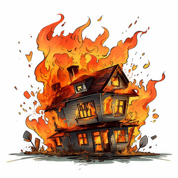 House On Fire Cartoon Images – Browse 26,909 Stock Photos, Vectors, and ...