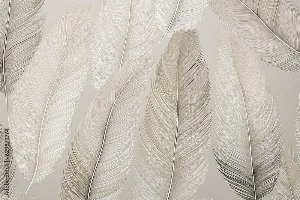 Wall mural against a clean and monochromatic background, a minimalist texture presents a pattern of minimalist 