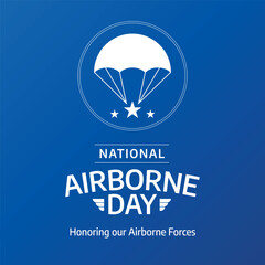 National airborne day design template good for greeting. national airborne day greeting template. flat airborne design. flat design.