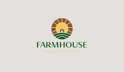 Farm House Logo Template. Universal creative premium symbol. Vector illustration. Creative Minimal design template. Symbol for Corporate Business Identity