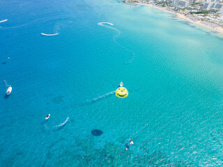 boats on crystal clear water Cyprus © Marcin