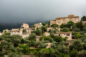 Obraz premium the picturesque Spanish-style village of Deia in Mallorca