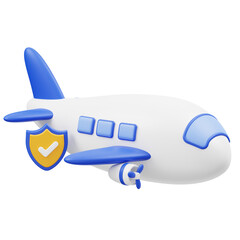 Naklejka premium Flight Insurance 3D Icon