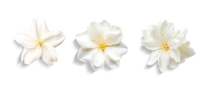 Fototapeta White flower isolated on white