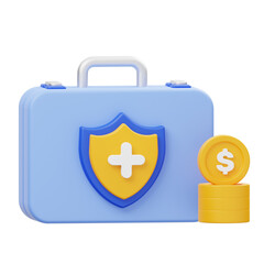 Fototapeta premium Investment Insurance 3D Icon