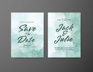Save the date with watercolor background. Design for your invitation.