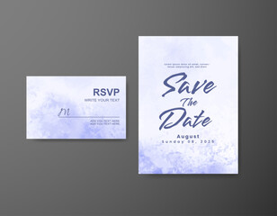 Save the date with watercolor background. Design for your invitation.