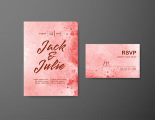 Save the date with watercolor background. Design for your invitation.